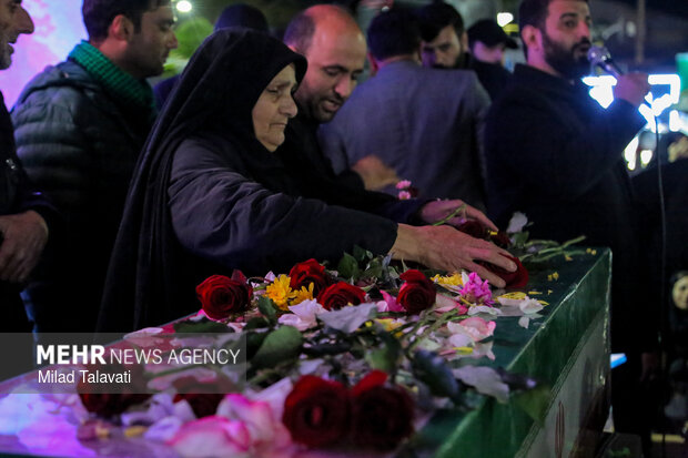 وداع با پیکر شهید جنگ رمضان در فومن