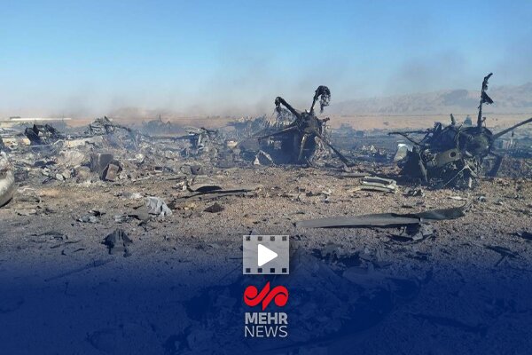 نخستین تصاویر از انهدام دو بالگرد و هواپیمای ترابری آمریکا در ایران
