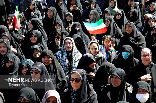 تشییع شهید حامد حضرتی در همدان