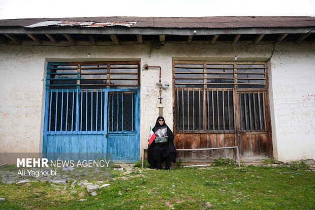 تشییع شهید علی غلامی در روستای آلیان فومن