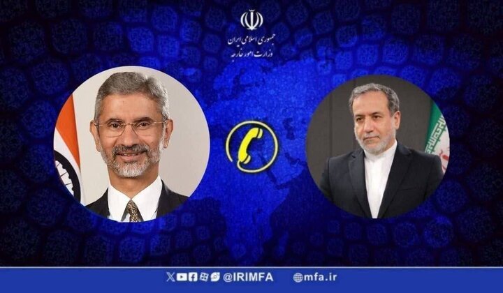 Iran, India FMs discuss latest regional, intl. developments