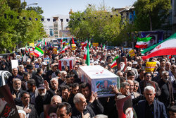 مراسم تشییع ۲ شهید مدافع اقتدار وطن در شیراز