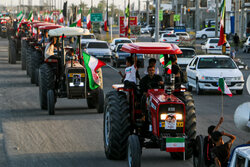 رژه تراکتور داران در هرمزگان