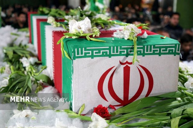 وداع باشکوه مردم شهرستان گرمی با ۳ شهید مدافع امنیت