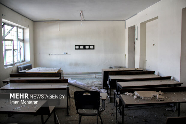 خسارت حمله صهیونیستی-آمریکایی به یک دبیرستان پسرانه در کرمانشاه