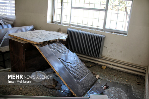 خسارت حمله صهیونیستی-آمریکایی به یک دبیرستان پسرانه در کرمانشاه
