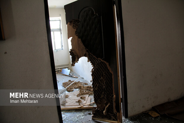 خسارت حمله صهیونیستی-آمریکایی به یک دبیرستان پسرانه در کرمانشاه