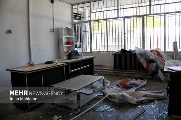 خسارت حمله صهیونیستی-آمریکایی به یک دبیرستان پسرانه در کرمانشاه