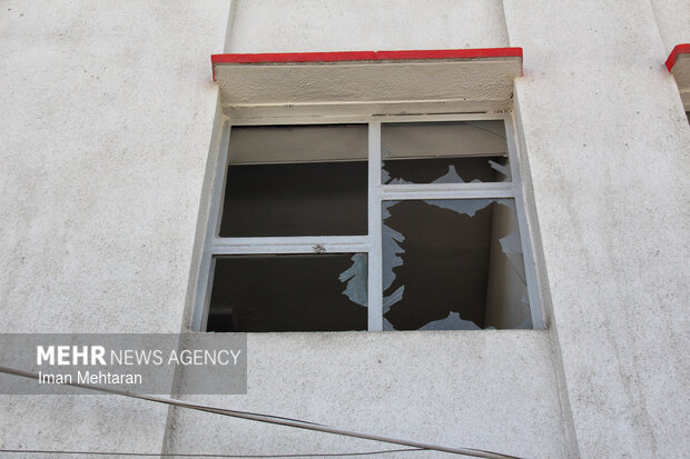 خسارت حمله صهیونیستی-آمریکایی به یک دبیرستان پسرانه در کرمانشاه