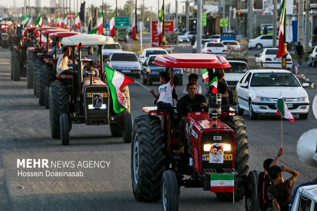 مردم روستاهای بناب به میدان آمدند