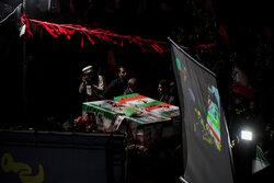 مراسم وداع با شهدای جنگ رمضان در شهر فسا