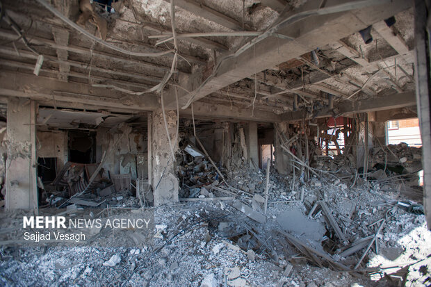 آثار تجاوز صهیونی- آمریکایی به منازل مسکونی در همدان