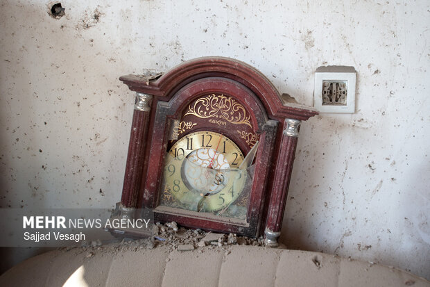 آثار تجاوز صهیونی- آمریکایی به منازل مسکونی در همدان