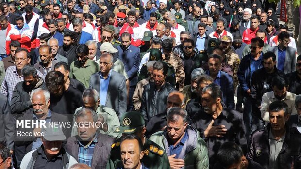 تشییع 6 شهید اقتدار وطن در سپیدان