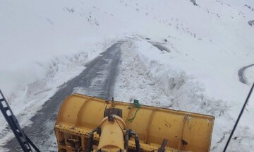 بارش بیش از ۵۰ سانتی متر برف در گردنه ژالانه