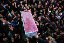 تشییع پیکر شهید محمدرضا جاوید در روستای کاج قم برگزار شد