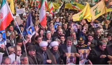 عزاداری مردم خوی در چهلم شهادت رهبر شهید