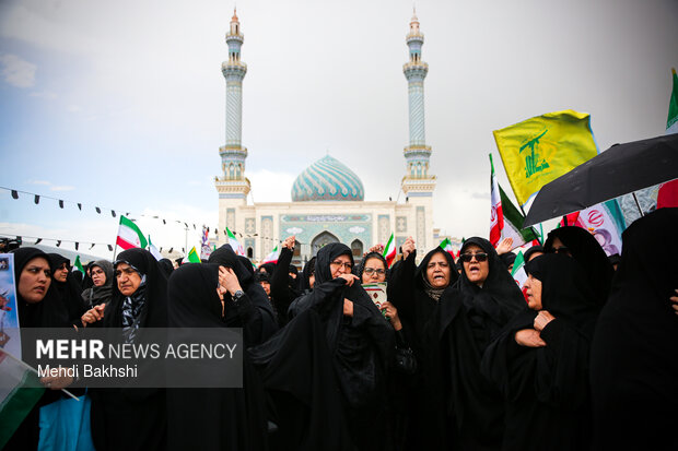 تشییع ۱۲ شهید حمله آمریکایی_صهیونیستی در قم