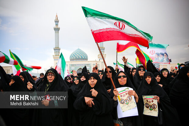 تشییع ۱۲ شهید حمله آمریکایی_صهیونیستی در قم