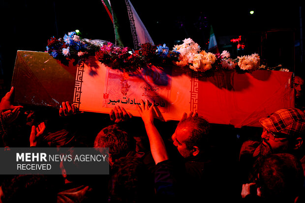 مراسم وداع با پیکر مطهر سردار رشید اسلام شهید سید یزدان میر