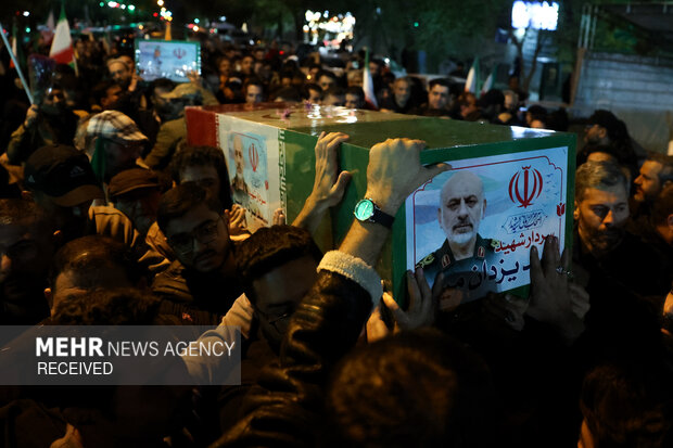 مراسم وداع با پیکر مطهر سردار رشید اسلام شهید سید یزدان میر