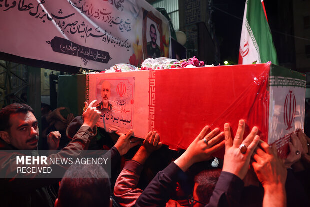 مراسم وداع با پیکر مطهر سردار رشید اسلام شهید سید یزدان میر