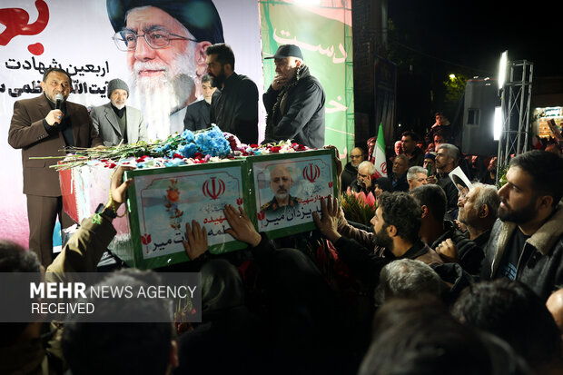 مراسم وداع با پیکر مطهر سردار رشید اسلام شهید سید یزدان میر