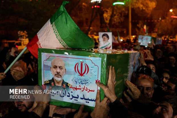 مراسم وداع با پیکر مطهر سردار رشید اسلام شهید سید یزدان میر