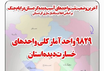 اینفوگرافیک|جزئیات خسارات به مناطق مسکونی کردستان طی جنگ رمضان