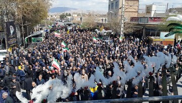 مراسم سوگواری اربعین رهبر شهید در شهرستان نهاوند