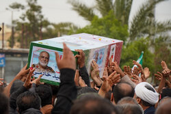 تشییع سردار شهید سرلشکر مجید خادمی در شهر فسا