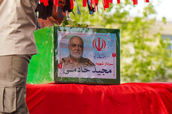 تشییع سردار شهید خادمی در روستای امیرحاجیلو فسا