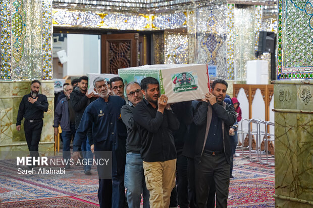 وداع با شهید خادمی در حرم شاهچراغ(ع)