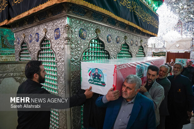 وداع با شهید خادمی در حرم شاهچراغ(ع)