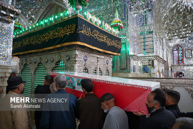 وداع با شهید خادمی در حرم شاهچراغ(ع)