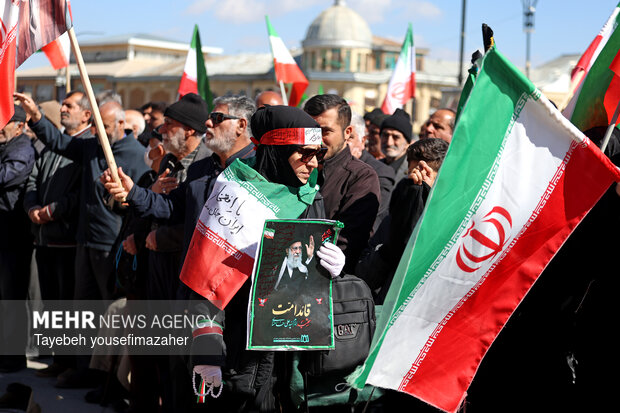 مراسم عزاداری چهلمین روز شهادت رهبر انقلاب در همدان