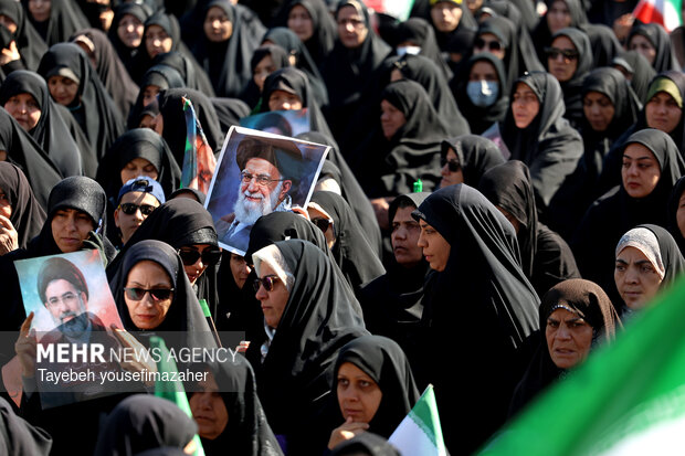 مراسم عزاداری چهلمین روز شهادت رهبر انقلاب در همدان