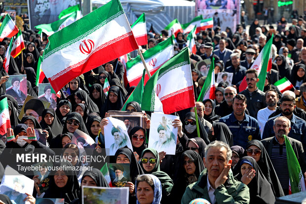 مراسم عزاداری چهلمین روز شهادت رهبر انقلاب در همدان