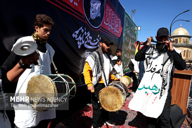 مراسم عزاداری چهلمین روز شهادت رهبر انقلاب در همدان