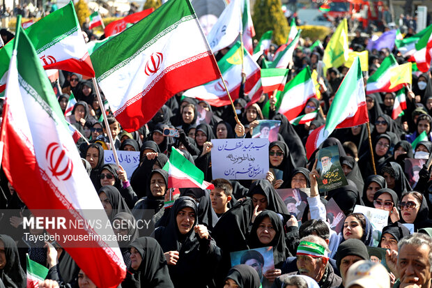 مراسم عزاداری چهلمین روز شهادت رهبر انقلاب در همدان