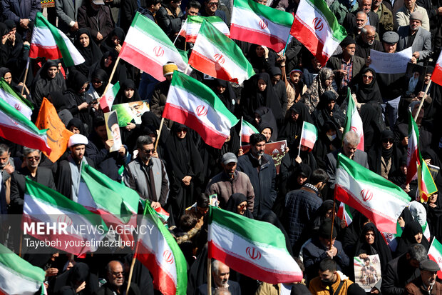 مراسم عزاداری چهلمین روز شهادت رهبر انقلاب در همدان