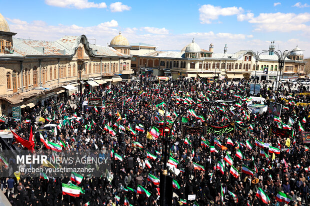 مراسم عزاداری چهلمین روز شهادت رهبر انقلاب در همدان