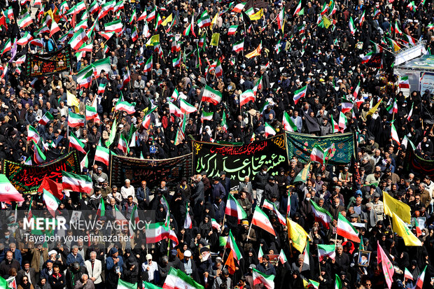 مراسم عزاداری چهلمین روز شهادت رهبر انقلاب در همدان