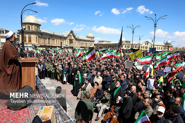 مراسم عزاداری چهلمین روز شهادت رهبر انقلاب در همدان