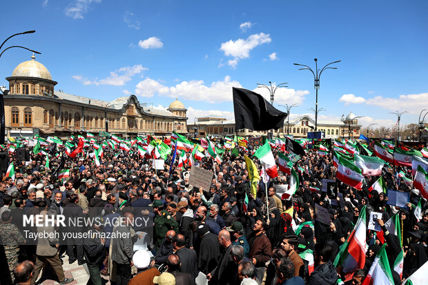 مراسم عزاداری چهلمین روز شهادت رهبر انقلاب در همدان