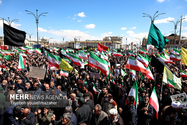 مراسم عزاداری چهلمین روز شهادت رهبر انقلاب در همدان