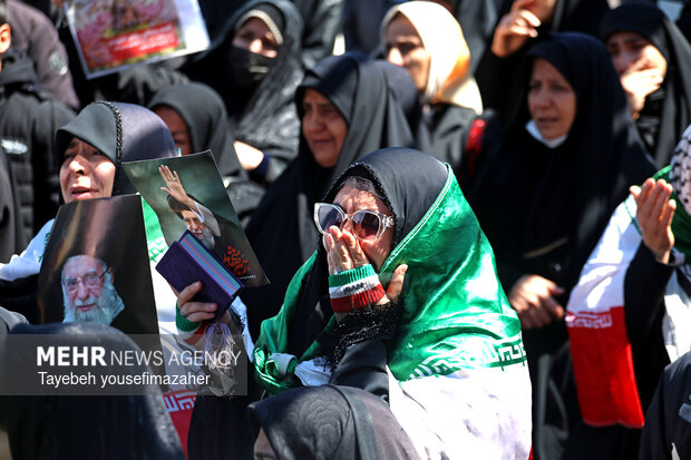 مراسم عزاداری چهلمین روز شهادت رهبر انقلاب در همدان