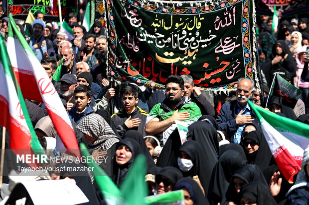 مراسم عزاداری چهلمین روز شهادت رهبر انقلاب در همدان