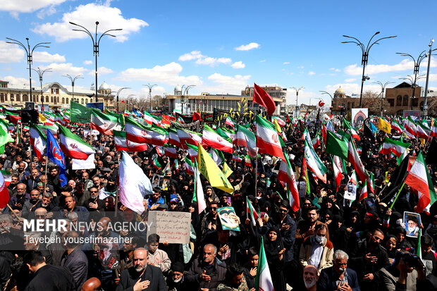 مراسم عزاداری چهلمین روز شهادت رهبر انقلاب در همدان