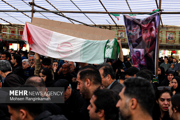 وداع با پیکر شهدای حملات صهیونی-آمریکایی